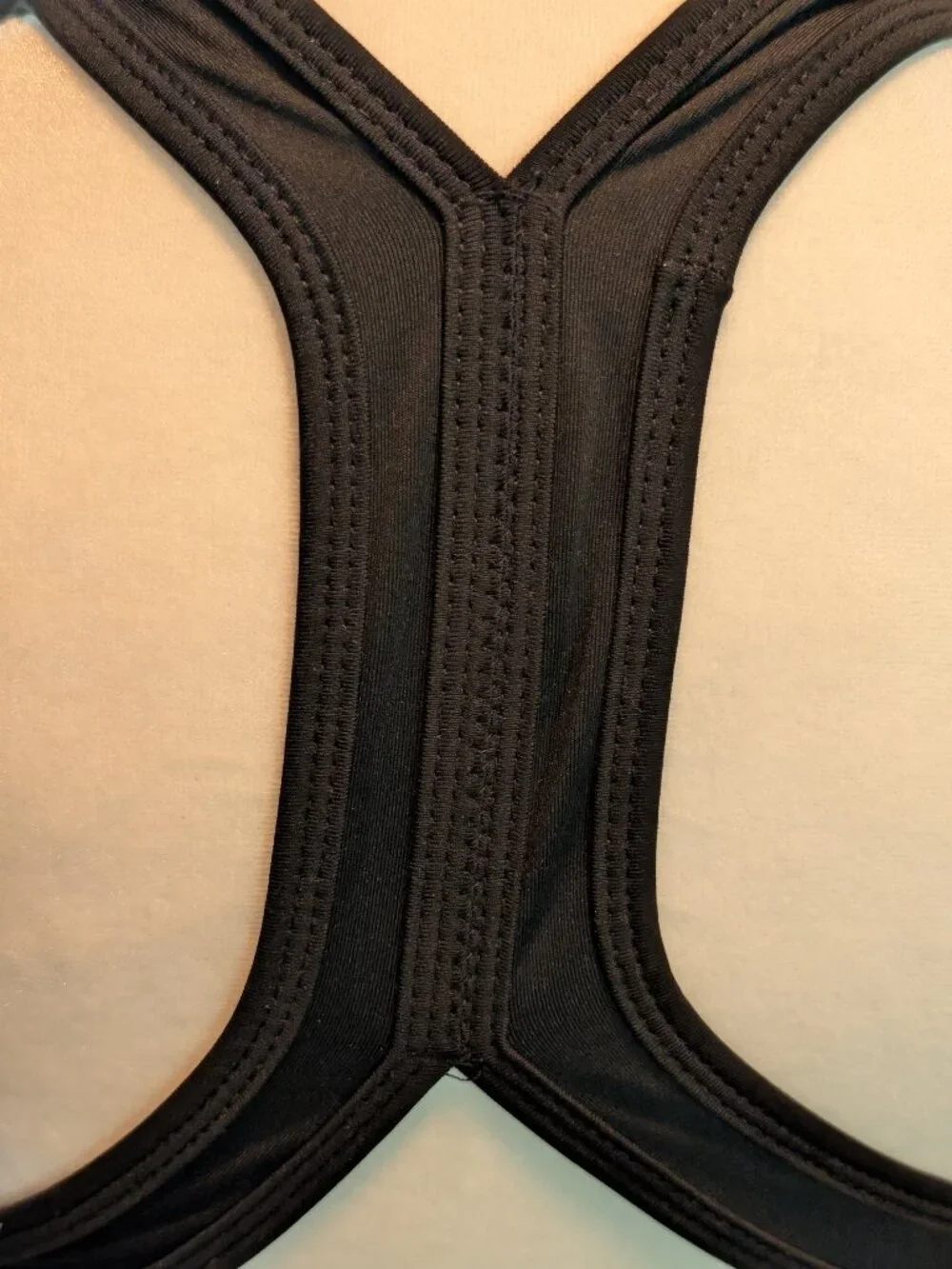 Black Racer-Back Adjustible Sports Bra-Size L - Picture 4 of 5